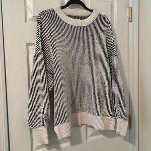 Black and White Striped sweater